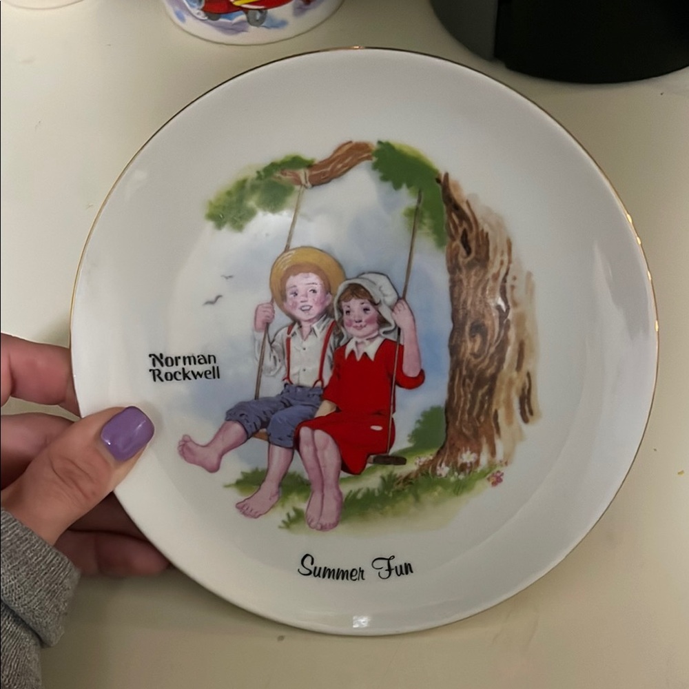 Norman Rockwell 'Summer Fun' Decorative Plate